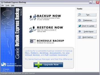 Backup facile email con programma gratis Outlook Express