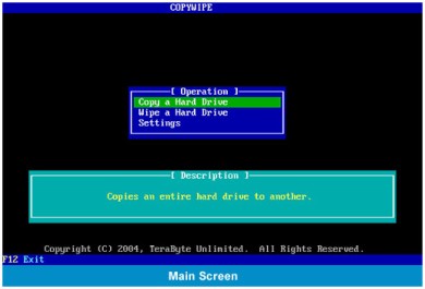 CopyWipe Programma gratuito per Clonare o Cancellare Disco Rigido