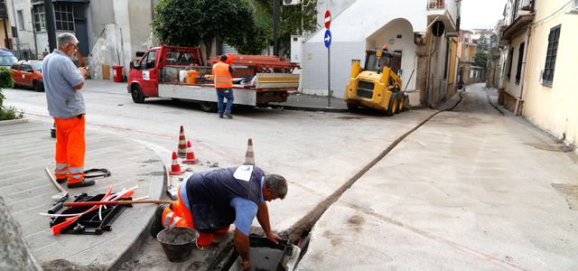 lavori di fibra ottica telecom