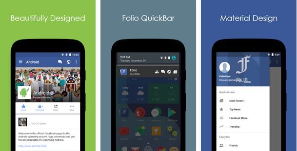 Folio app per Facebook alternativa