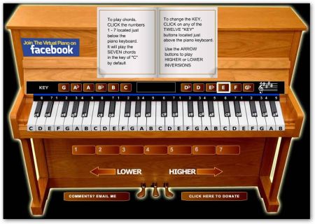 Virtual Piano Suonare il Pianoforte in Internet